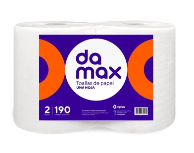 TOALLA DAMAX 2 X190 MT HOJA SIMPLE