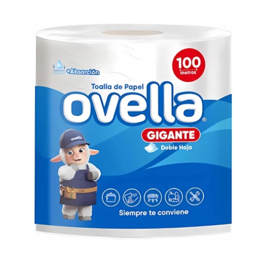 TOALLA OVELLA GIGANTE 100M DOBLE HOJA
